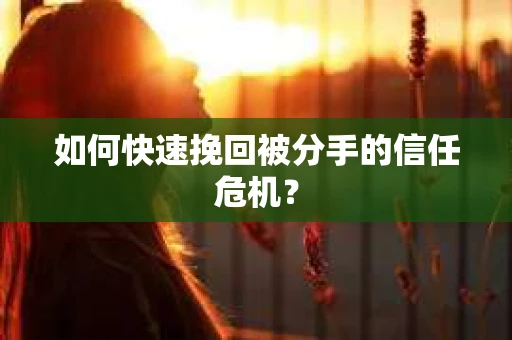 如何快速挽回被分手的信任危机？