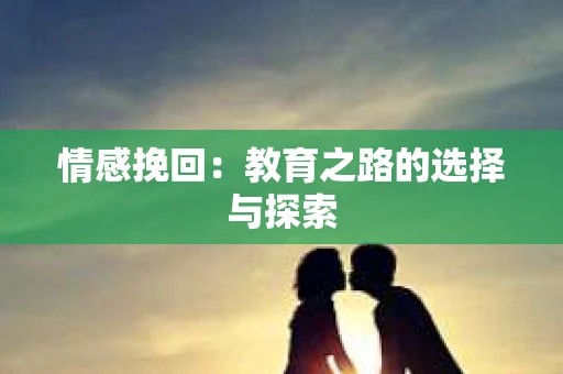 情感挽回：教育之路的选择与探索
