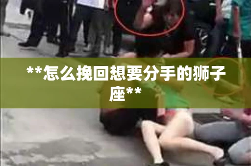 **怎么挽回想要分手的狮子座**