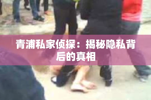 青浦私家侦探：揭秘隐私背后的真相