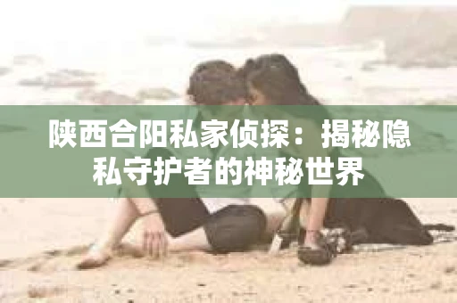 陕西合阳私家侦探：揭秘隐私守护者的神秘世界