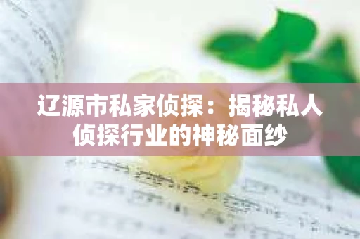 辽源市私家侦探：揭秘私人侦探行业的神秘面纱