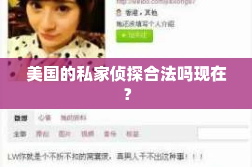 美国的私家侦探合法吗现在？