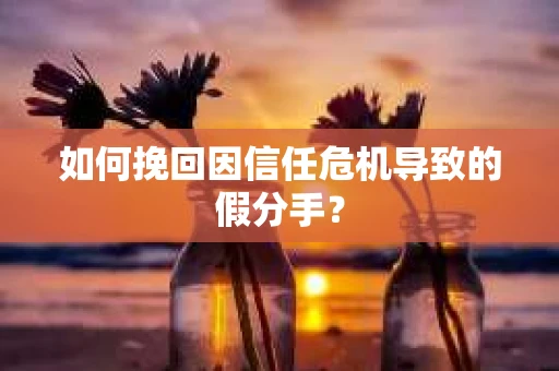 如何挽回因信任危机导致的假分手? 如何挽回因信任危机导致的假分手?
