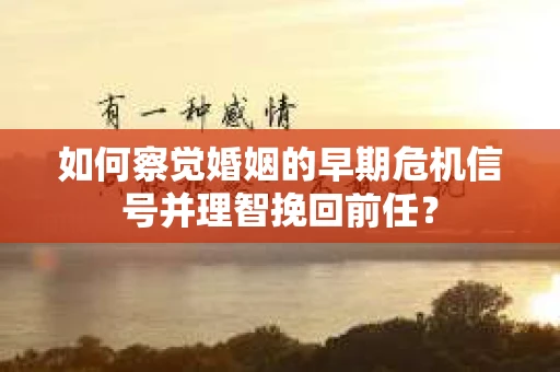 如何察觉婚姻的早期危机信号并理智挽回前任？